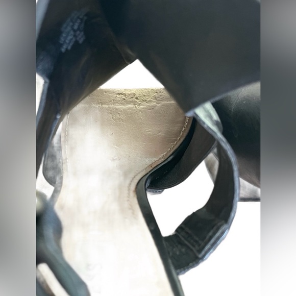 New GUESS Black Leather Ofiraly Sling-Back Platform Heels Size 9.5 - Picture 12 of 12